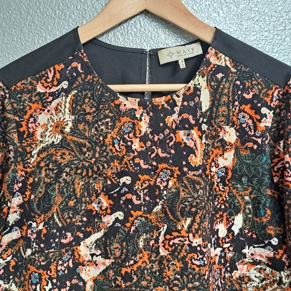 Wayf Floral & Paisley Side Slit Blouse  Size M - Picture 7 of 13